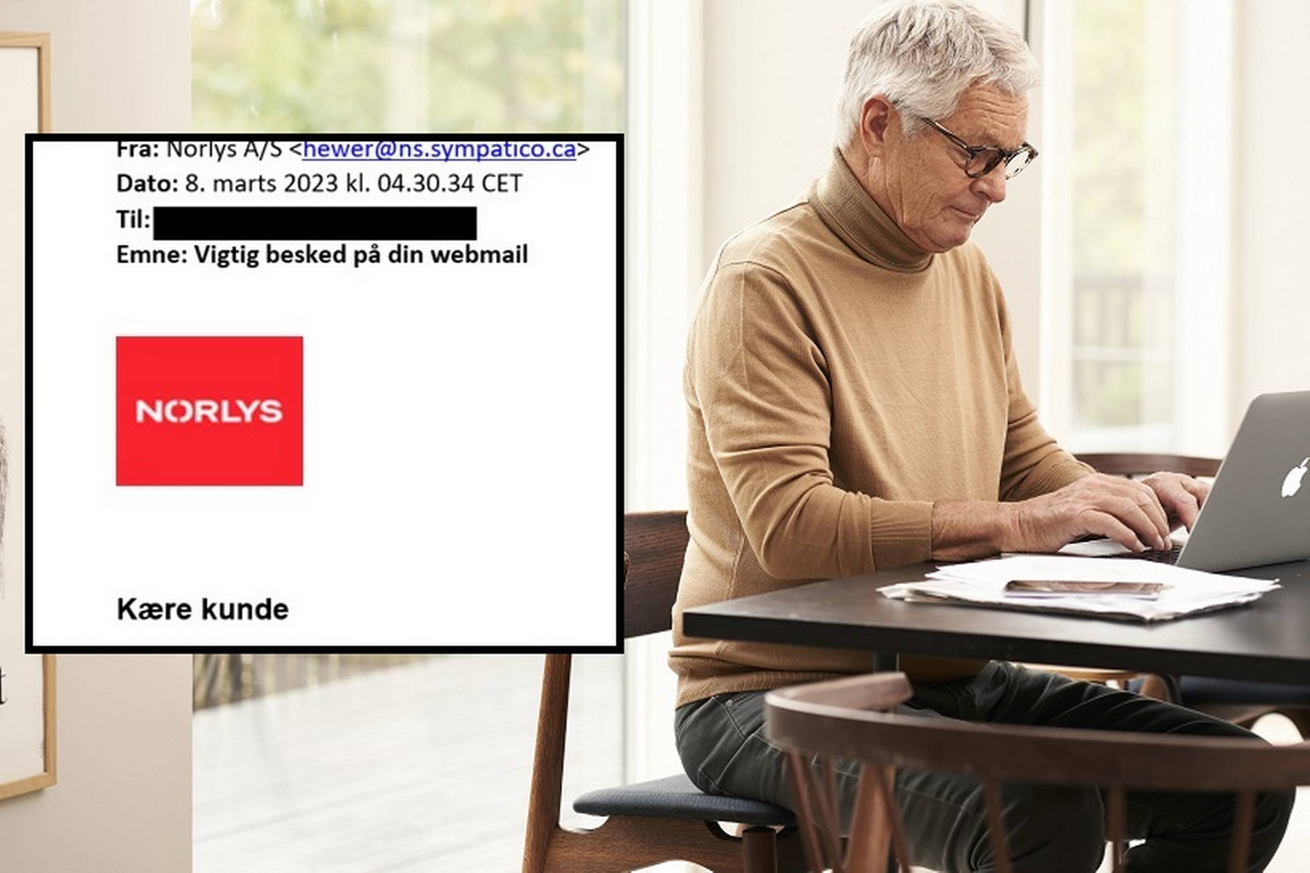 Selskabet advarer mod falske mails i omløb. 